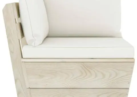 Set mobilier grădină din paleți cu perne, 3 piese, lemn molid - 5/5