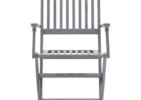 Scaune pliabile de exterior cu perne, 4 buc., lemn masiv acacia - 5/5