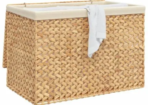 Coș de rufe cu 3 secțiuni 75x42,5x52 cm zambilă de apă - 3/5