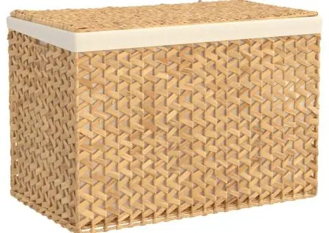 Coș de rufe cu 3 secțiuni 75x42,5x52 cm zambilă de apă - 4/5