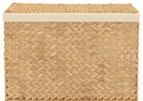 Coș de rufe cu 3 secțiuni 75x42,5x52 cm zambilă de apă - 5/5