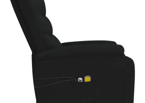 Fotoliu de masaj electric rabatabil, negru, textil - 5/5