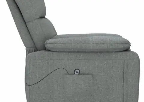 Fotoliu rabatabil electric, gri închis, material textil - 5/5