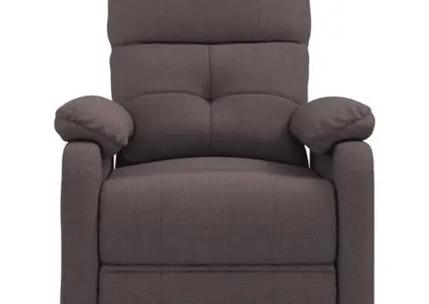 Fotoliu de masaj electric, maro închis, material textil - 4/5