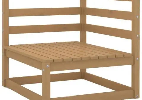 Set mobilier de grădină, 7 piese, maro miere, lemn masiv de pin - 4/5