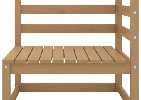 Set mobilier de grădină, 7 piese, maro miere, lemn masiv de pin - 5/5