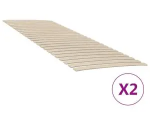 vidaXL Somieră de pat cu 48 de șipci, 2 buc., 70x200 cm