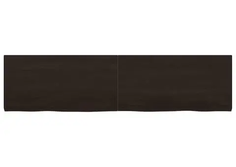 Blat de baie, maro închis, 160x40x(2-4) cm, lemn masiv tratat - 3/5