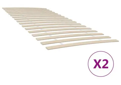 Somieră de pat cu 34 de șipci, 2 buc., 90x200 cm - 1/5