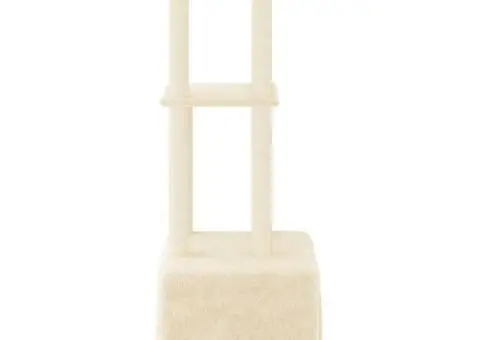 Ansamblu de pisici cu stâlpi din funie de sisal, crem, 133,5 cm - 4/5