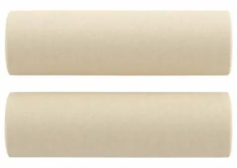 Canapea cu 2 locuri cu pernuțe, crem, 120 cm, textil - 5/5