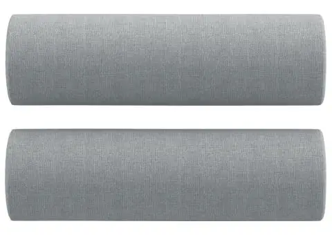 Canapea cu 2 locuri cu pernuțe, gri deschis, 120 cm, textil - 5/5