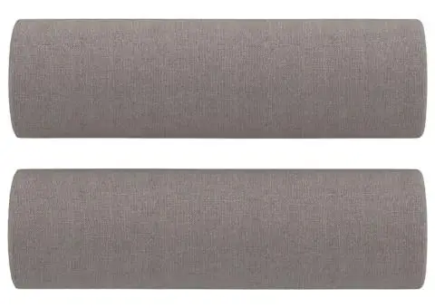Canapea cu 2 locuri cu pernuțe, gri taupe, 120 cm, textil - 5/5