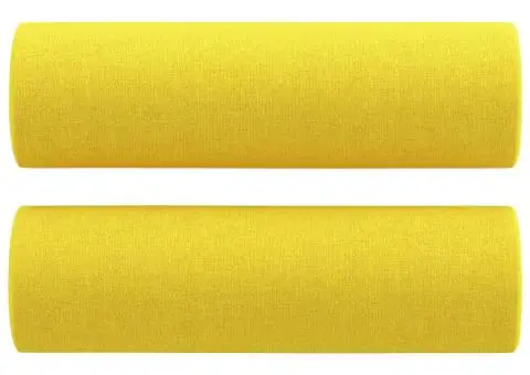 Canapea cu 2 locuri cu pernuțe, galben deschis, 120 cm, textil - 5/5