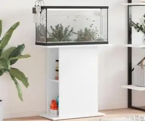 vidaXL Suport pentru acvariu, alb, 75x36x72,5 cm, lemn prelucrat