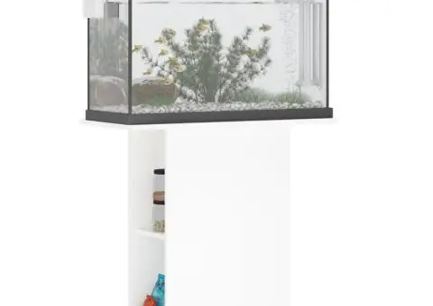 Suport pentru acvariu, alb, 75x36x72,5 cm, lemn prelucrat - 3/5