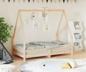 vidaXL Cadru de pat pentru copii, 80x160 cm, lemn masiv de pin