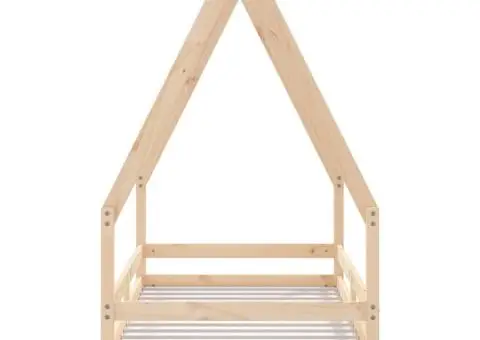 Cadru de pat pentru copii, 80x160 cm, lemn masiv de pin - 4/5
