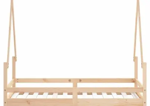 Cadru de pat pentru copii, 80x160 cm, lemn masiv de pin - 5/5