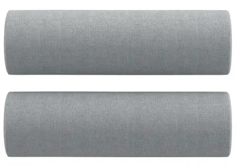 Canapea cu 2 locuri cu pernuțe, gri deschis, 140 cm, textil - 5/5