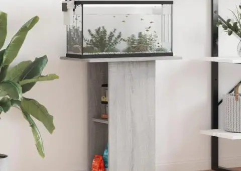 Suport acvariu, gri sonoma, 60,5x36x72,5 cm, lemn prelucrat - 1/5