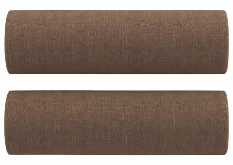 Canapea cu 3 locuri cu pernuțe, maro, 180 cm, textil - 5/5