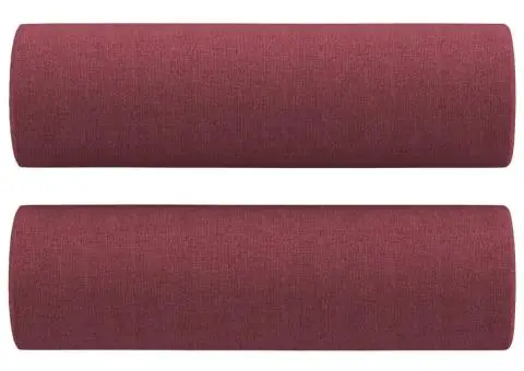 Canapea cu 2 locuri cu pernuțe, roșu vin, 140 cm, textil - 5/5