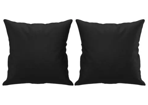 Canapea cu 2 locuri cu pernuțe, negru, 140 cm, piele ecologică - 5/5