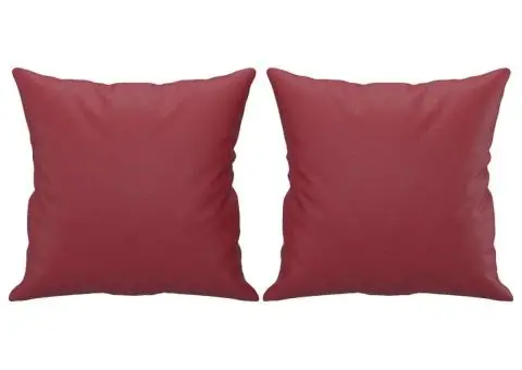 Canapea cu 2 locuri cu pernuțe, roșu vin 120 cm piele ecologică - 5/5