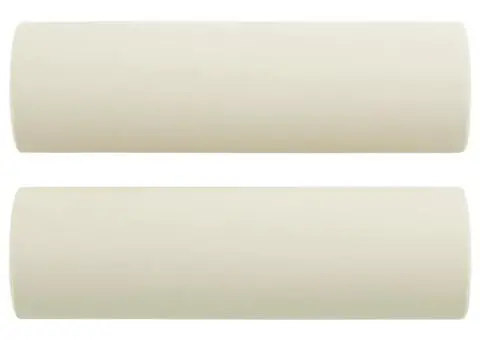 Canapea cu 2 locuri cu pernuțe, crem, 120 cm, catifea - 5/5