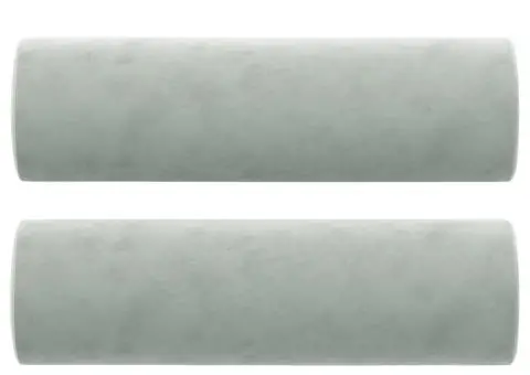 Canapea cu 3 locuri cu pernuțe, gri deschis, 180 cm, catifea - 5/5