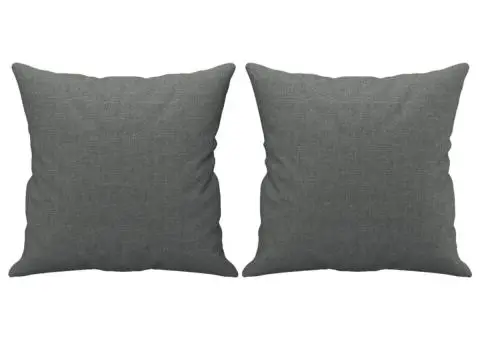 Canapea cu 2 locuri cu pernuțe, gri închis, 120 cm, textil - 5/5