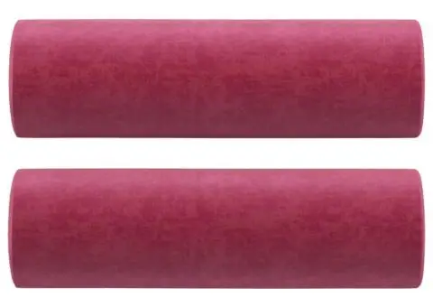 Canapea cu 2 locuri cu pernuțe, roșu vin, 140 cm, catifea - 5/5