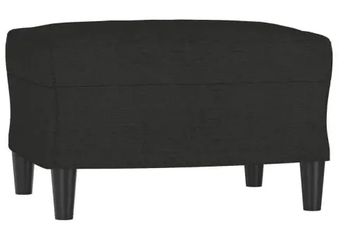 Fotoliu canapea cu taburet, negru, 60 cm, material textil - 5/5