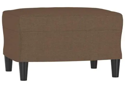 Canapea cu 3 locuri cu taburet, maro, 180 cm, material textil - 5/5