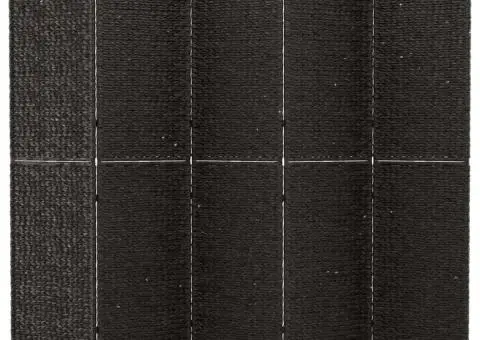 Paravan de cameră cu 5 panouri negru 205x180 cm zambilă de apă - 3/5