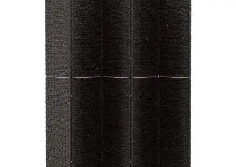 Paravan de cameră cu 5 panouri negru 205x180 cm zambilă de apă - 4/5