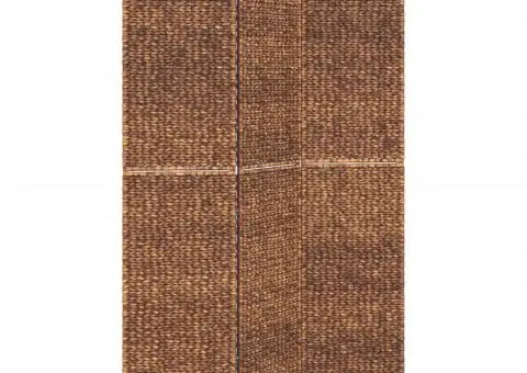 Paravan de cameră cu 3 panouri maro, 122x180 cm, zambilă de apă - 2/5