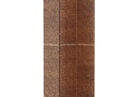 Paravan de cameră cu 3 panouri maro, 122x180 cm, zambilă de apă - 4/5