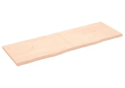 Blat de baie, 180x60x(2-4) cm, lemn masiv netratat - 2/5