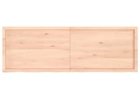 Blat de baie, 180x60x(2-4) cm, lemn masiv netratat - 3/5