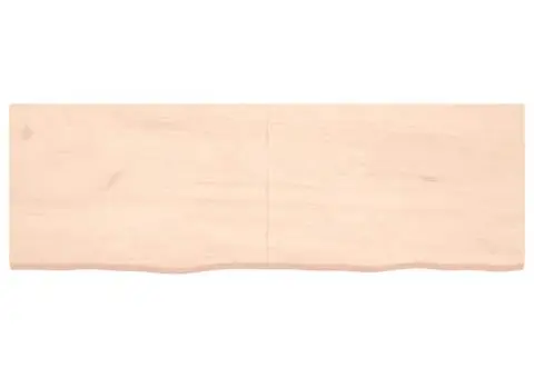 Blat de baie, 180x60x(2-4) cm, lemn masiv netratat - 4/5