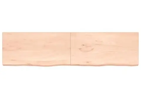 Blat de baie, 200x50x(2-6) cm, lemn masiv netratat - 3/5