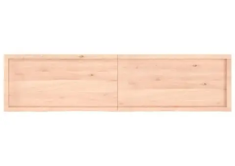 Blat de baie, 200x50x(2-6) cm, lemn masiv netratat - 4/5