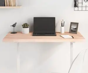 vidaXL Blat de masă, 100x40x(2-4) cm, lemn masiv de stejar netratat