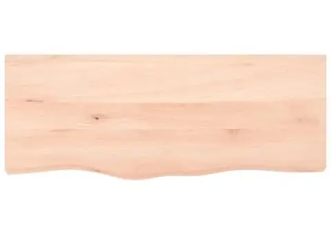 Blat de masă, 100x40x(2-4) cm, lemn masiv de stejar netratat - 3/5
