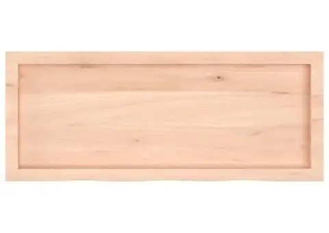 Blat de masă, 100x40x(2-4) cm, lemn masiv de stejar netratat - 4/5