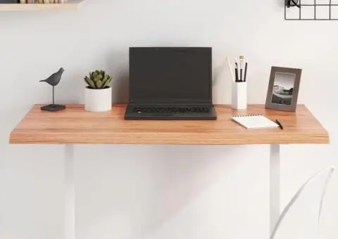 Blat de masă maro 100x40x(2-4) cm, lemn masiv stejar tratat - 1/5