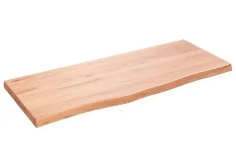 Blat de masă maro 100x40x(2-4) cm, lemn masiv stejar tratat - 2/5