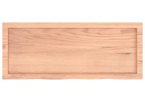 Blat de masă maro 100x40x(2-4) cm, lemn masiv stejar tratat - 4/5